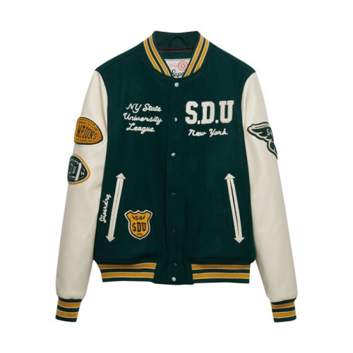 Superdry Giacca Superdry Vintage Patched Varsity - Verde 2