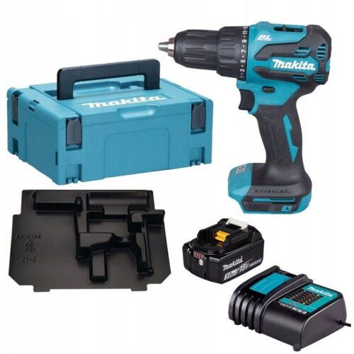 Makita Perceuse-visseuse à percussion - MAKITA - DHP490SF1J - 3 Ah - 51+ Nm - Mandrin 13 mm