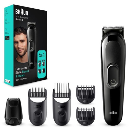 Braun Rasaerba - BRAUN - MGK3410 - 6-in-1 - Autonomia 50 min - Lame in acciaio inox lavabili