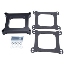1" Open Plenum Carburetor Spacer Kit, Carb Spacers for SBC BBC Chevy Holley