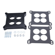 1 in Carburetor Spacer Kit, 4-Hole Square Bore Carb Spacer with Gaskets & Hardware, for SBC BBC Chevy Holley