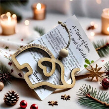 9PACKS Elephant Gifts for Women Sisterhood Ornament: Christmas True Friendship Friends Wooden Sister Story