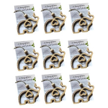 9PACKS Elephant Gifts for Women Sisterhood Ornament: Christmas True Friendship Friends Wooden Sister Story