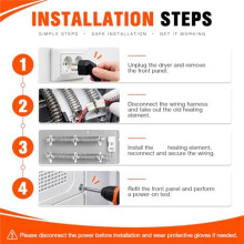 503978 61927 Dryer Heating Element Kit for Speed Queen Amana Replaces 964P3, 510329, 61195, 503404, AP4072871