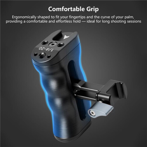 NATO Sliding Quick Release Cage Side Handle with Cold Shoe Mount for DSLR Cameras 1