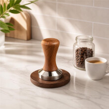 Canoly Espressomaschine, 51-mm-Edelstahl-Espressotamper, für Espressomaschinen, Flaches Design für Gleichmäßiges Tampen
