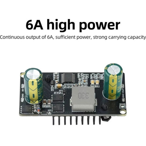 6A - Converter High Power Step-Down Module Wide Input 5.5-60V to 12V Synchronous Rectification for Efficient Output 1