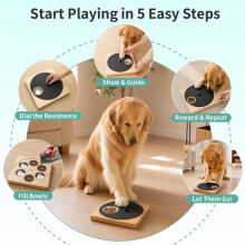 Wooden Dog Nails Scratch Board with Treat Box,Replaceable Sandpaper,Stainless Steel Bowls,Dog Training Aid,for All Dogs
