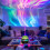 LED Starry Sky Projector Light for  7 Colors Night Light with Remote Control Auto Rotate USB Powered Home Bedroom 3