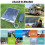 High-Efficiency Solar Charger: Dual for  USB , IPX4 Waterproof, Compact Foldable Design for Phones 7