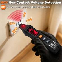 POROMETISTO Digital Circuit Breaker Finder AC NCV Detect GFCI Outlet Meter Electric Tester Color Display Fault Detection Tools