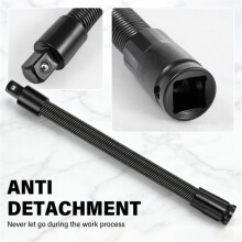 Flexible Shaft Extension Bar Socket Extender Chrome Flexible High-Carbon Steel Universal Drive Shaft for Tight Spaces