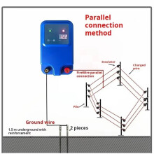 10KM 1.5 Joule 8-12KV Electric Fence for Animals Farm Fence Charger Voltage Pulse Controller UK Plug