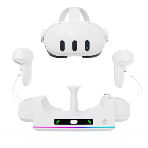 Charging Dock VR Headset & Controllers Charging Stand Charging Stand for Meta Quest 3S for Meta Quest 3 2