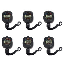 6 Pack Multifunctional Digital Sports Stopwatch, Date Alarms, Daily Waterproof Shockproof Drop-Proof Sports Timer