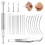21Pcs Piercing Taper  Grabber Tool Hypoallergenic Piercing Kit, for Sensitive Ears, Flat Back Earring Applicator 1
