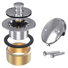 Kit de Substituição para Ralo de Banheira com Sistema de Elevação e em Metal, Incluindo Tampa e Ladrão.