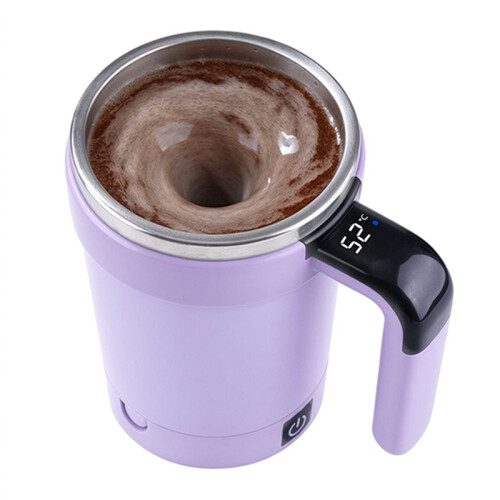 USB Automatic Magnetic Mixing Coffee Cup with Intelligent Temperature Display Detachable Self Stirring Mug