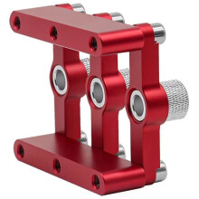 Self Centering Dowelling Jig Woodworking Dowel Hole Guide Locator Joinery Tool with 3x8mm Drill Sleeves for Woodworking