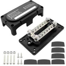 150A Zware Busbar 48V Aansluitblok Positieve/Negatieve Busbar voor , Boot, Zonne-Energiesysteem, Zwart