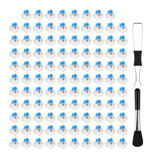 Keyboard Switches with  Puller,3-PIN  Keyboard Clicker Replacement Dustproof Mechanical 108Pack
