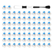 Keyboard Switches with Puller,3-PIN Keyboard Clicker Replacement Dustproof Mechanical 72Pack
