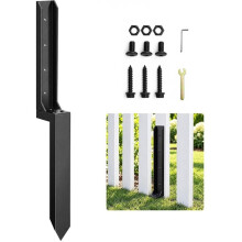 Fence Post Repair Kit, Heavy Duty Thick Steel Quickly Fix Tilted Wood Posts Strong Support for Yard/Garden/ Pastures