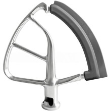 Suitable for 6-Qt Glass Bowl: Stainless Steel Beater with Single-Sided Silicone
