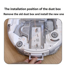 Vacuum Dust Box and Filter for ROMO S/ROMO A/ROMO P Robot Vacuum Cleaner Replacement Parts Trash Dust Box