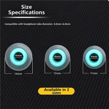 Food-Grade High-Transparency Liquid Silicone Ear Tips for HIFI Earphones, in-Ear Earbuds, Anti-Slip Headphone Covers
