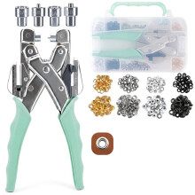 Oogjespons Tang, 3 mm & 5 mm Gatenpons en Oogjeszetter. Ergonomische, Moeiteloze Gatenpons voor Doe-Het-Zelf Knutselreparaties.