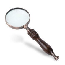 10X Vintage Magnifying Glass Portable Handheld Loupe for Fine Print Reading, Coin & Stamp Collecting, Inspection