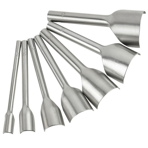 7 Pcs Leather Corner Punch, Arc-Shaped Half-Round Cutter Leather Tools Set 10/15/20/25/30/35/40 mm