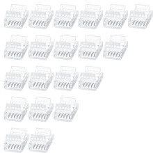 20 Conectores para Tiras LED Sin Soldadura - Clip de Cable PCB RGB de 5 Pines y 12 mm para Cintas LED para SMD 5050/5630