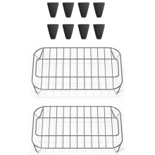 2 Rejillas de Acero Inoxidable para Freidora de Aire para DualZone DD101 Que Aumentan el Flujo de Aire Caliente para un Mejor Crujido
