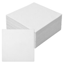 50Pcs 10 Inch Pre-Cut White Pure Cotton Fabric Squares, Precut Quilting Cotton for DIY Sewing Handmade Art