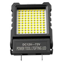 2er-Pack Drehbare LED-Arbeitsleuchte, 710 Lm, für 12-72-V-Akkus Von Elektrowerkzeugen, Einstellbarer Stiftabstand und 180-Drehung, Schwarzes ABS