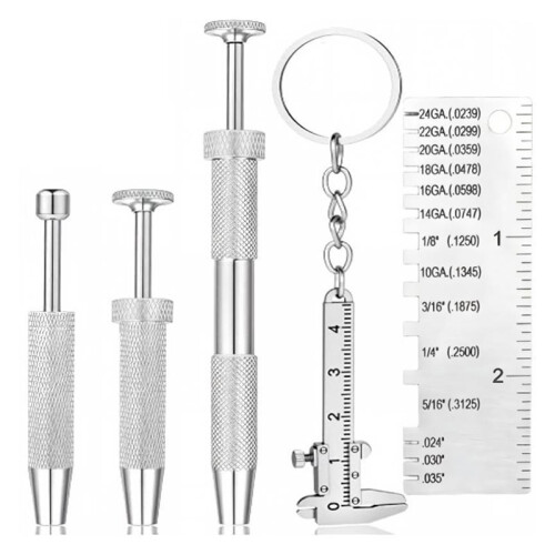 Piercing Bead Grabber Tool Kit, Flat  Pin Presser Internal Thread Stretching Set for Piercing Jewelry Replacement