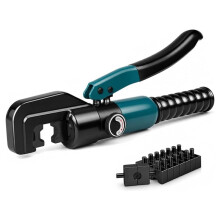 Cable Railing Hydraulic Crimping Tool with 8 Dies, 12 to 2/0 AWG Cable Railing Crimping Tool, for 1/8" 3/16"