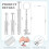 Piercing Bead Grabber Tool Kit, Flat  Pin Presser Internal Thread Stretching Set for Piercing Jewelry Replacement 6
