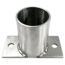 Stainless Post Base Brackets, Steel Heavy Duty Post Base Support with Bolt, Column Base Bracket Kit (Dia 1 in H 1.2 in)