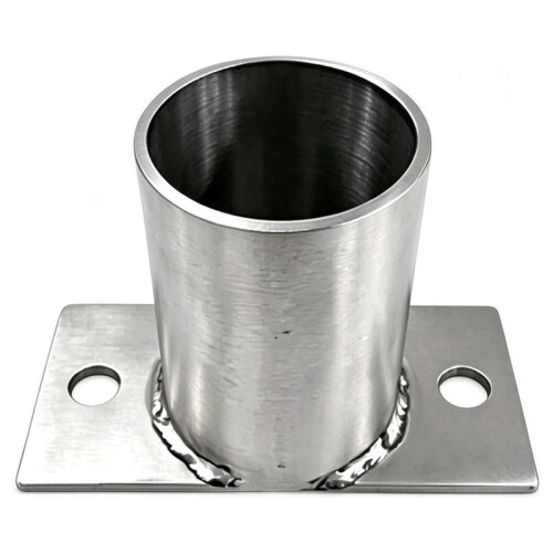 Stainless Post Base Brackets, Steel Heavy Duty Post Base Support with Bolt, Column Base Bracket Kit (Dia 1 in H 1.2 in)