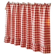 Farmhouse Plaid Oven Skirt Valance Country-Style Kitchen Decor Stove Cover Cabinet Panel Privacy Screen A