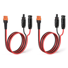 2 Szt. Kabla do Ładowania Słonecznego XT60I-F, Adapter 12AWG, Przewód Przedłużający do Akumulatora Generatora Słonecznego