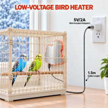 Vogelkooiverwarming (Geschikt voor Grasparkieten en Diverse Papegaaien), Verwarmingsmat voor Dieren, Pets Verwarmingspaneel