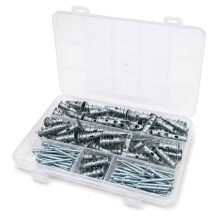 120PCS Zinc Alloy Wall Anchor Kit Self Draining Expansion Screws for Gypsum Board Hanging Home Repair DIY Tools Hardware