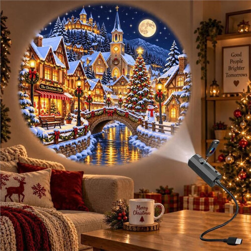Christmas LED Night Lights LED Projection Lamp USB Powered USB Atmosphere Creator Lamp Theme 12 Christmas Patterns 1