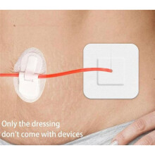 25 Stück Geteilte Drainagepflaster 10 X 10 cm für PEG-Sonden, J-Sonden, Peritonealdialysekatheter, Infusionen und Tracheostomie