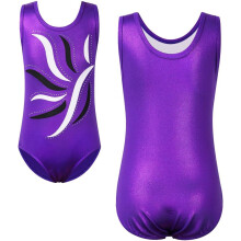 Ballettanzug Gymnastik Trikot elastisch Mädchen Lila 13-14 Jahre