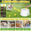 (white&Green) Automatic Dog Ball Launcher with 5 Balls 3 Adjustable Launch 6